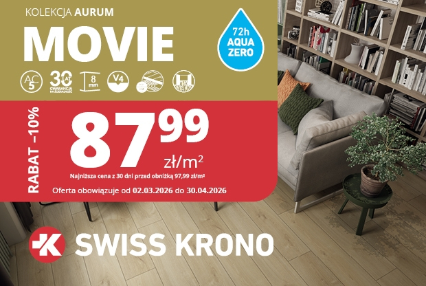 Podłogi SWISS KRONO AURUM MOVIE - 10% taniej 