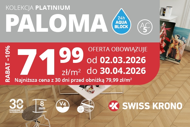 Podłogi SWISS KRONO PLATIUNUM PALOMA - 10% taniej 